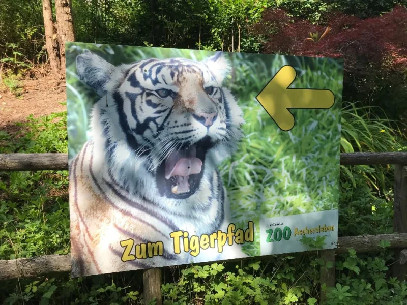Projekt SA Tigerpfad Aschersleben: Hinweisschild