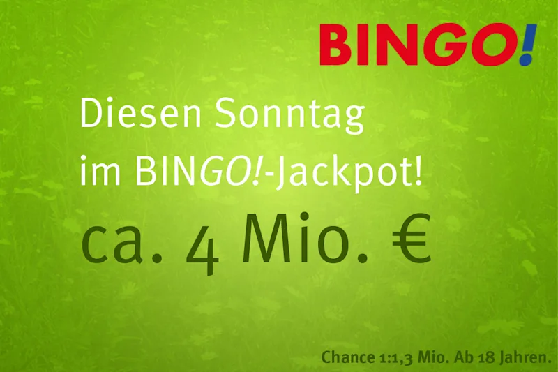 Diesen Sonntag im Jackpot: ca. 4 Mio. €!