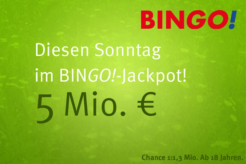 BIN<em>GO!</em>-Jackpot 5 Millionen Euro